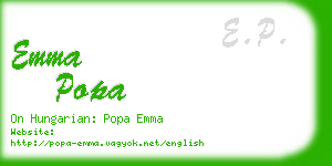 emma popa business card